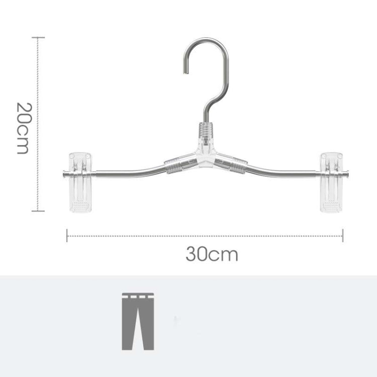 2 PCS Aluminum Alloy Hanger Household Pants Rack Seamless Non-Slip Clothing Support, Style: Pants Hanger