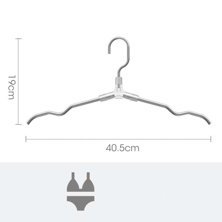 2 PCS Aluminum Alloy Hanger Household Pants Rack Seamless Non-Slip Clothing Support, Style: Anti-falling Hanger