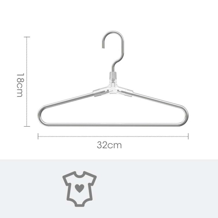 2 PCS Aluminum Alloy Hanger Household Pants Rack Seamless Non-Slip Clothing Support, Style: Children Hanger