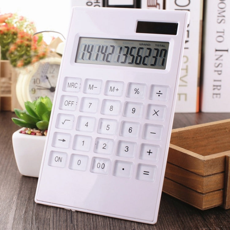 2 PCS Solar 12-Digit Crystal Button Financial Office Calculator, Colour: Crystal Calculator