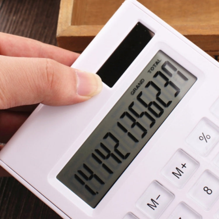 2 PCS Solar 12-Digit Crystal Button Financial Office Calculator, Colour: Crystal Calculator