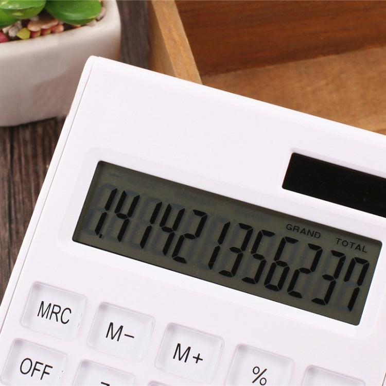2 PCS Solar 12-Digit Crystal Button Financial Office Calculator, Colour: Crystal Calculator