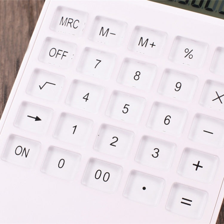 2 PCS Solar 12-Digit Crystal Button Financial Office Calculator, Colour: Crystal Calculator