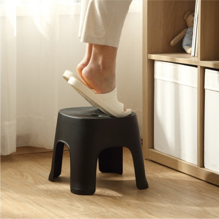 2 PCS Household Bathroom Row Stools Plastic Stools Thickened Low Stools Square Stools Small Benches, Colour: Maple Yellow Children