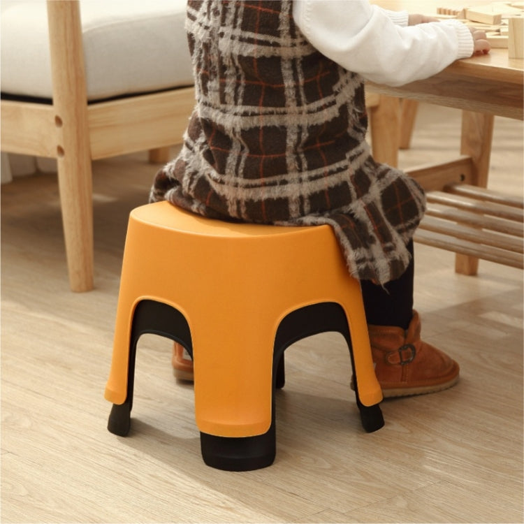 2 PCS Household Bathroom Row Stools Plastic Stools Thickened Low Stools Square Stools Small Benches, Colour: Pink Adult
