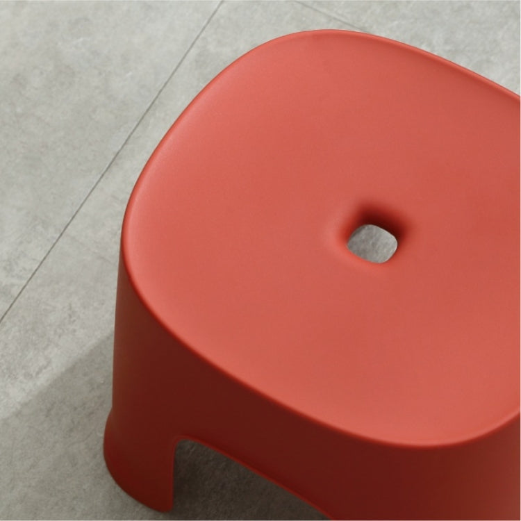 2 PCS Household Bathroom Row Stools Plastic Stools Thickened Low Stools Square Stools Small Benches, Colour: Retro Red Adult