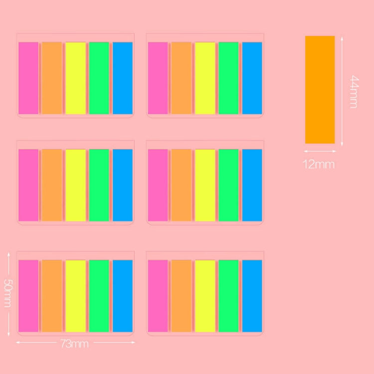 11 PCS Fluorescent Transparent Small Sticker Note Indicator Label Index Sticker, Specification: 7662 (One Pack)