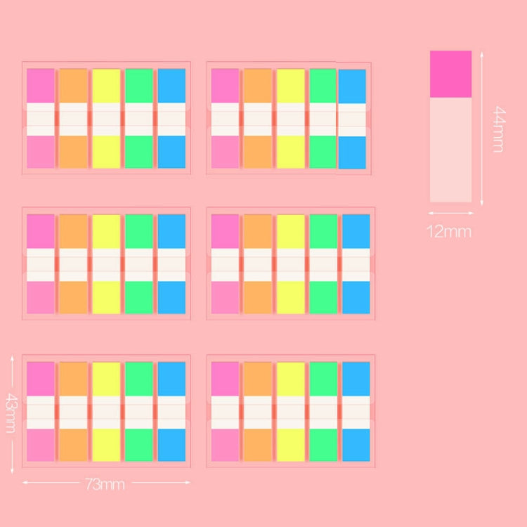 11 PCS Fluorescent Transparent Small Sticker Note Indicator Label Index Sticker, Specification: 7663 (One Pack)
