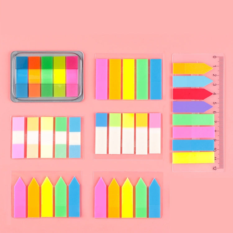11 PCS Fluorescent Transparent Small Sticker Note Indicator Label Index Sticker, Specification: 7663 (One Pack)