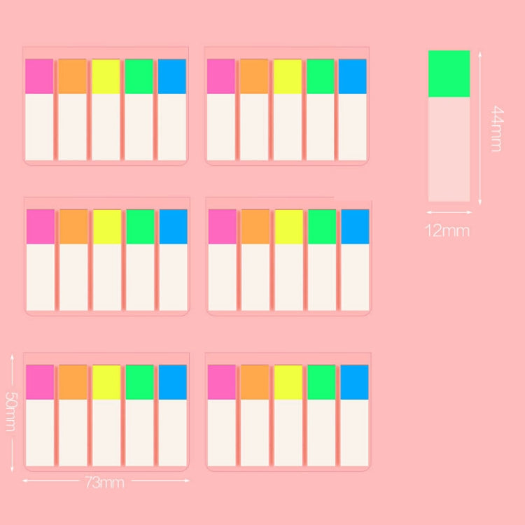 11 PCS Fluorescent Transparent Small Sticker Note Indicator Label Index Sticker, Specification: 7664 (One Pack)