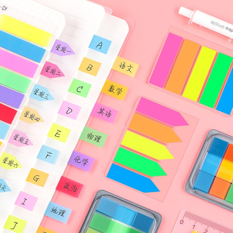11 PCS Fluorescent Transparent Small Sticker Note Indicator Label Index Sticker, Specification: 7664 (One Pack)
