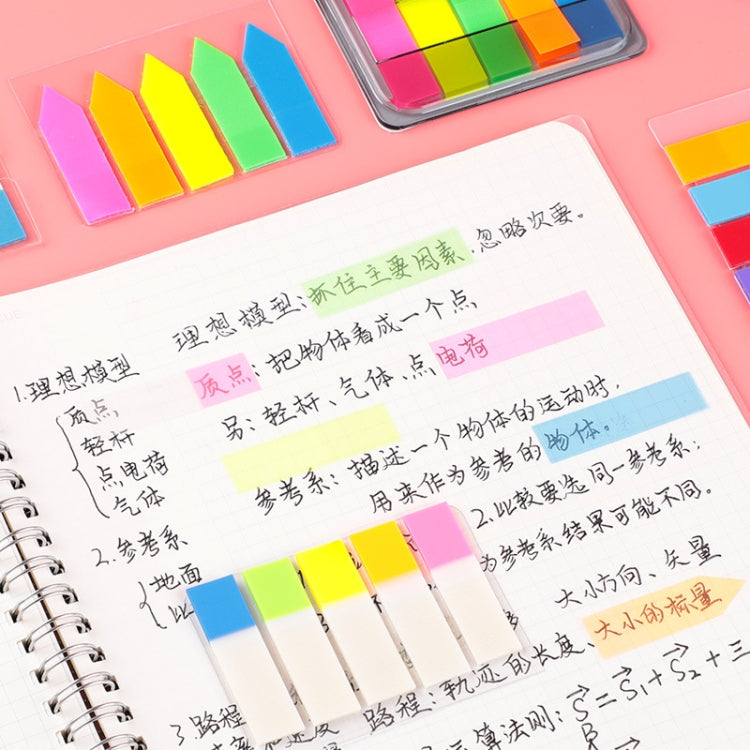 11 PCS Fluorescent Transparent Small Sticker Note Indicator Label Index Sticker, Specification: 7664 (One Pack)