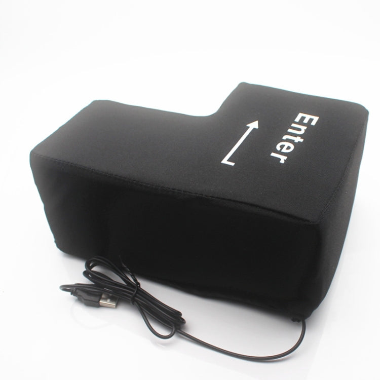 Large Enter Decompression Button Nap Pillow(Black)