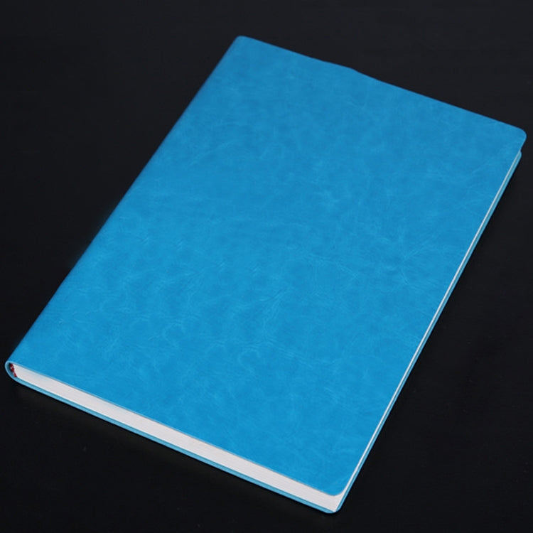 3 PCS Notebook Student Notepad Diary Book Business Record Book PU Notebook, Cover color: B5 Plain Weave Blue