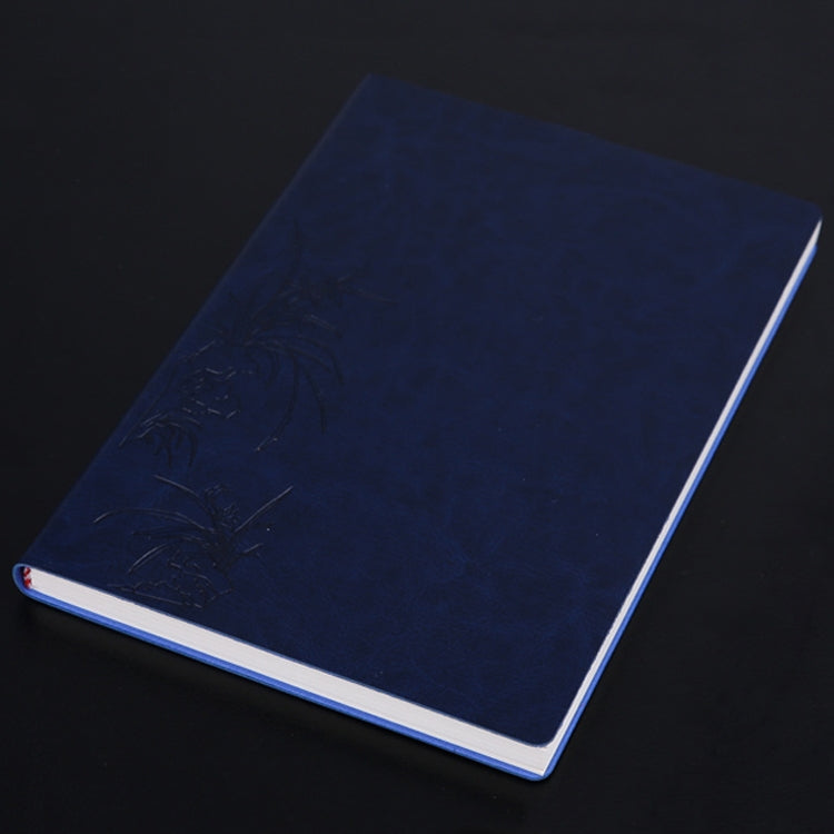 3 PCS Notebook Student Notepad Diary Book Business Record Book PU Notebook, Cover color: B5 Embossed Nile Blue