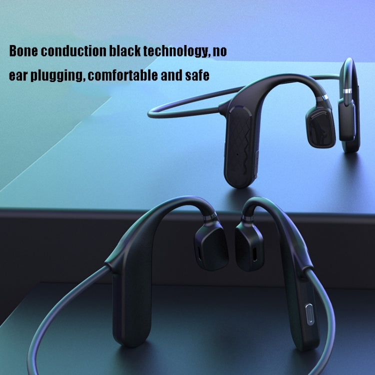 MD04 Bone Conduction Bluetooth Wireless Sports Waterproof Earphone(Black)