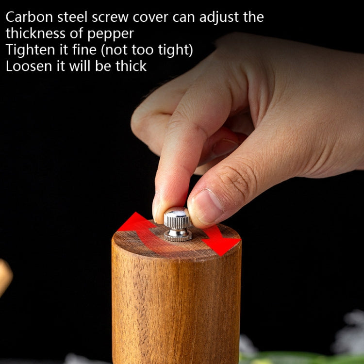 Wooden Pepper Grinder Household Sea Salt Manual Seasoning Bottle Kitchen Tool, Specification: 8 inch
