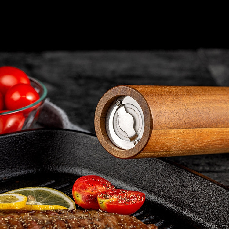 Wooden Pepper Grinder Household Sea Salt Manual Seasoning Bottle Kitchen Tool, Specification: 8 inch