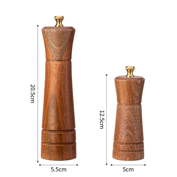Wood Pepper Grinder Kitchen Household Manual Solid Pepper Powder Black Pepper Mill Grinder Bottle Seasoning Jar, Specification: 8 inch