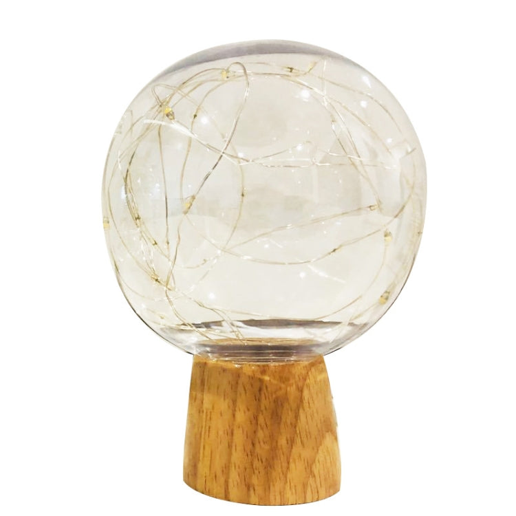 1.2W Star Moon Night Light USB Diamond Wood Base LED Atmosphere Light(Warm Light)