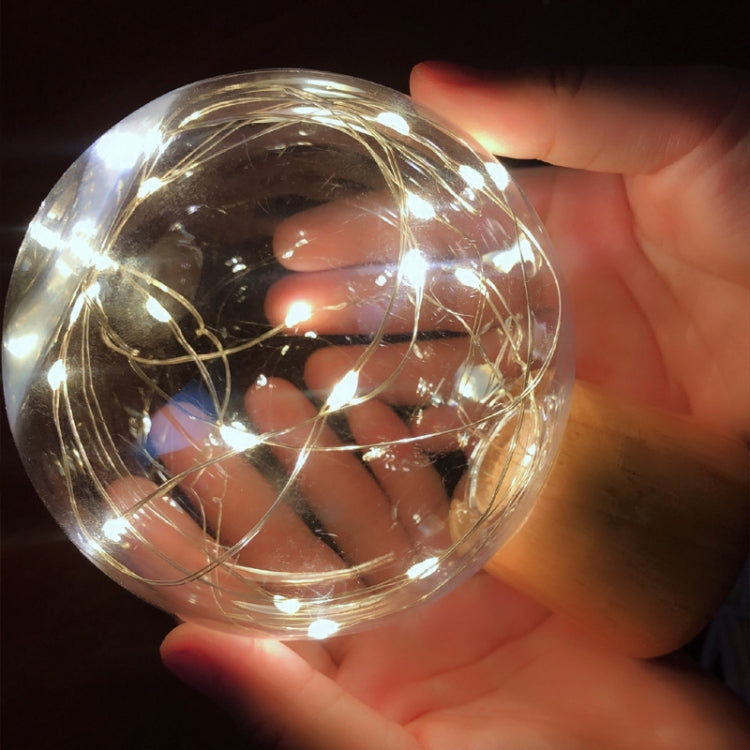 1.2W Star Moon Night Light USB Diamond Wood Base LED Atmosphere Light(Warm Light)