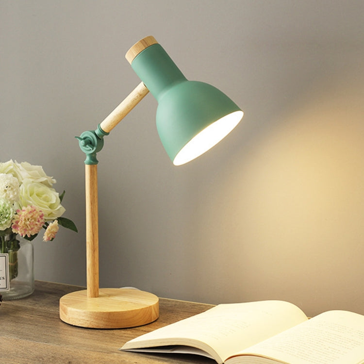 T1062 Dormitory Eye Protection Desk Lamp Bbedroom Bedside Wood Lamp, Power source: US Plug