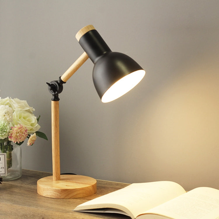 T1062 Dormitory Eye Protection Desk Lamp Bbedroom Bedside Wood Lamp, Power source: US Plug