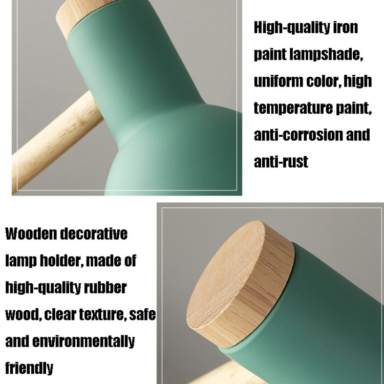 T1062 Dormitory Eye Protection Desk Lamp Bbedroom Bedside Wood Lamp, Power source: UK Plug