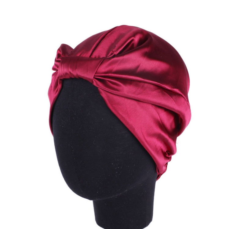 3 PCS TJM-433 Double Layer Elastic Headscarf Hat Silk Night Cap Hair Care Cap Chemotherapy Hat, Size:  M (56-58cm)