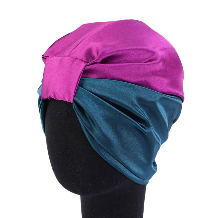 3 PCS TJM-433 Double Layer Elastic Headscarf Hat Silk Night Cap Hair Care Cap Chemotherapy Hat, Size:  M (56-58cm)