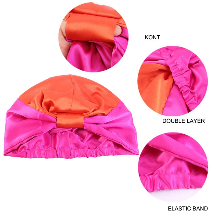 3 PCS TJM-433 Double Layer Elastic Headscarf Hat Silk Night Cap Hair Care Cap Chemotherapy Hat, Size:  M (56-58cm)