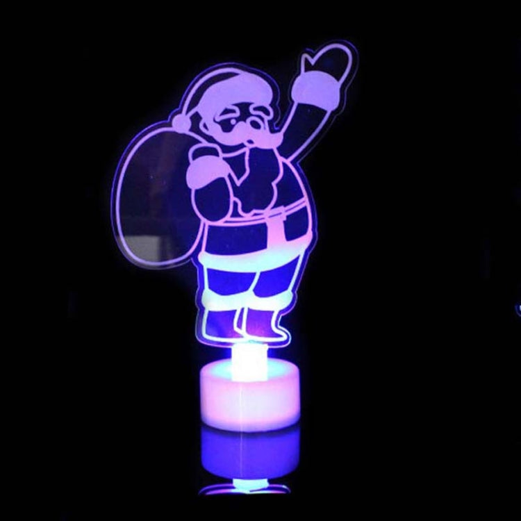 10 PCS Creative Christmas LED Light Colorful Flashing 3D Night Light