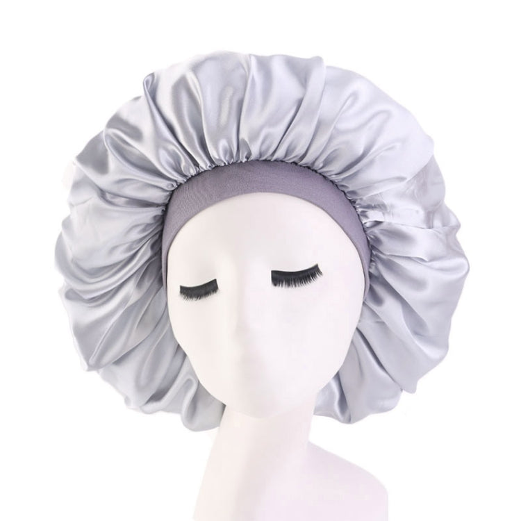 3 PCS TJM-405A Large Satin Round Hat Stretch Wide Brim Night Hat Chemotherapy Hat, Size: One Size