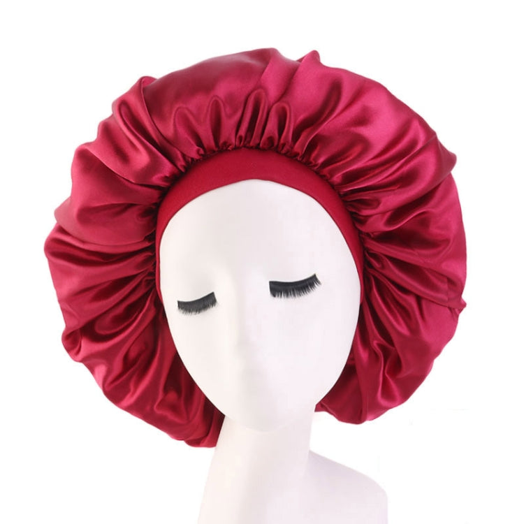 3 PCS TJM-405A Large Satin Round Hat Stretch Wide Brim Night Hat Chemotherapy Hat, Size: One Size