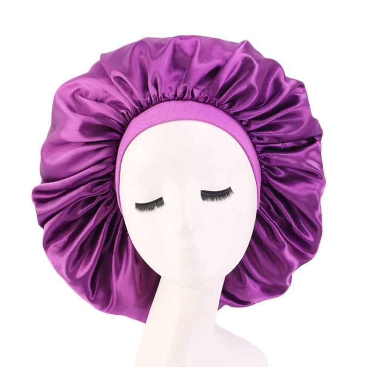 3 PCS TJM-405A Large Satin Round Hat Stretch Wide Brim Night Hat Chemotherapy Hat, Size: One Size