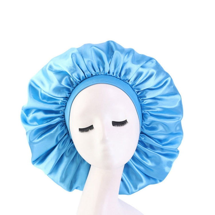 3 PCS TJM-405A Large Satin Round Hat Stretch Wide Brim Night Hat Chemotherapy Hat, Size: One Size
