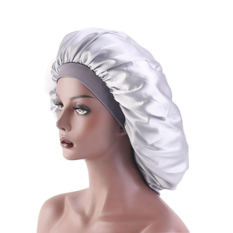 3 PCS TJM-405A Large Satin Round Hat Stretch Wide Brim Night Hat Chemotherapy Hat, Size: One Size