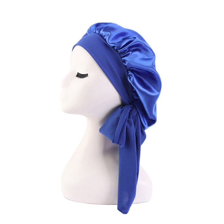 3 PCS TJM-301-1 Faux Silk Adjustable Stretch Wide-Brimmed Night Hat Satin Ribbon Round Hat Shower Cap Hair Care Hat, Size: Free Size