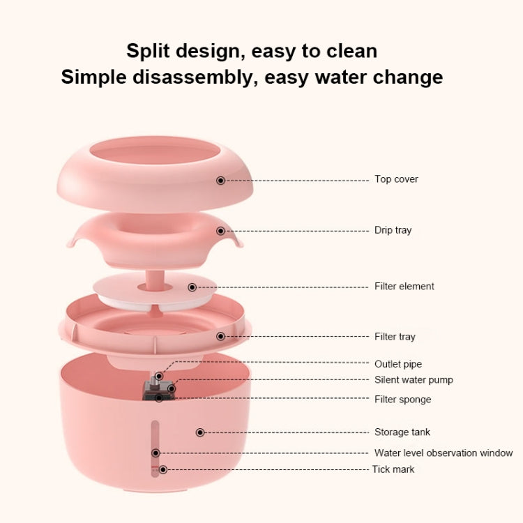 Pet Automatic Circulating Filtering Water Dispenser, Specification: 20x20x15.3cm