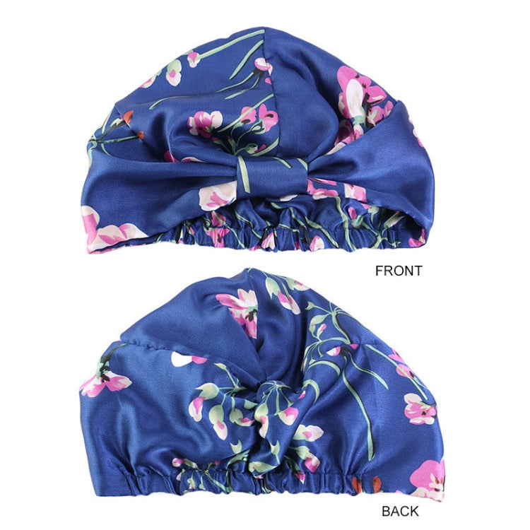 3 PCS TJM-470 Satin Printed Double-Layer Turban Cap Silk Night Cap Hair Care Cap Chemotherapy Hat, Size: One Size