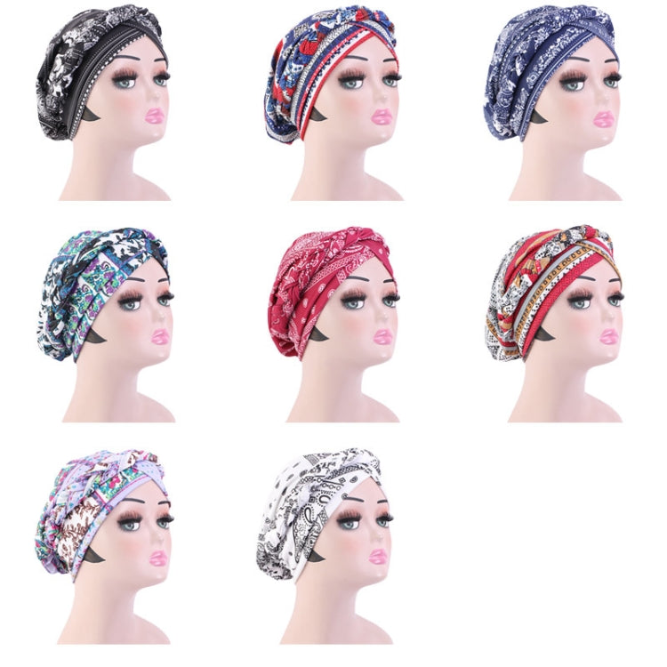 3 PCS TJM-429A Turban Hat Twist Braid Hat Bohemian Toe Cap Night Cap Nursing Cap, Size: One Size