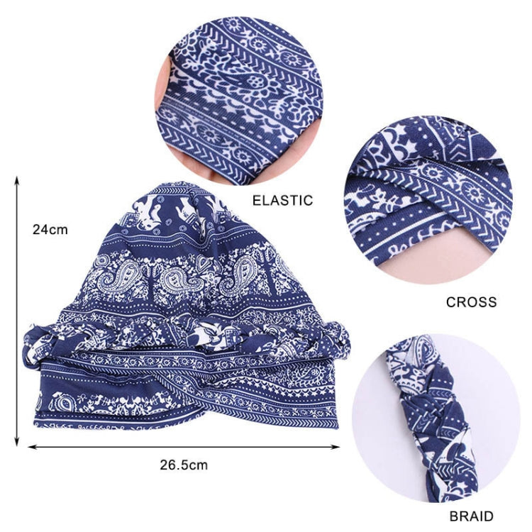 3 PCS TJM-429A Turban Hat Twist Braid Hat Bohemian Toe Cap Night Cap Nursing Cap, Size: One Size
