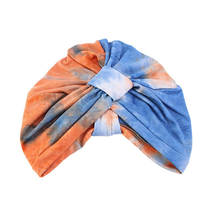 3 PCS TJM-469A Tie-Dye Turban Hats Toe Cap Cotton Knotted Night Cap Nursing Cap, Size: One Size