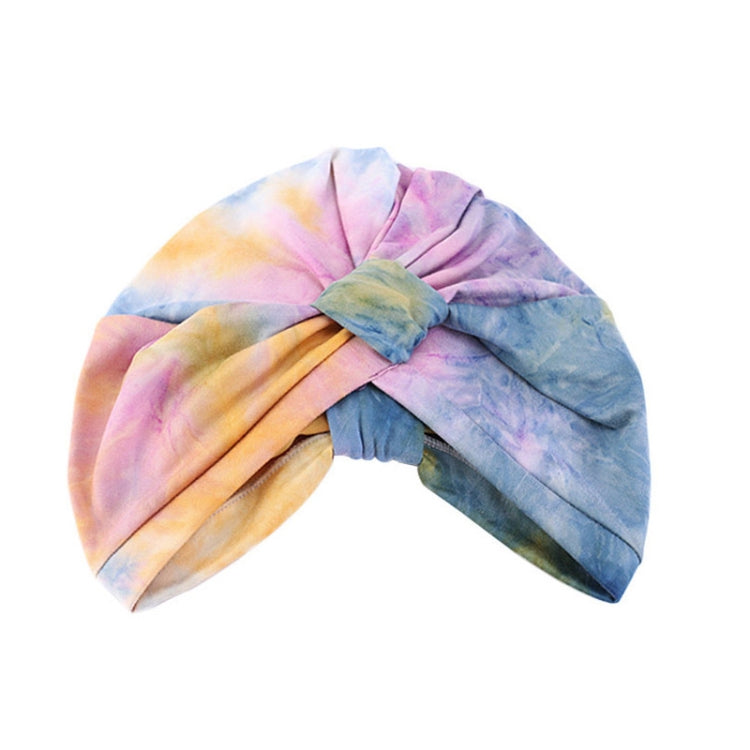 3 PCS TJM-469A Tie-Dye Turban Hats Toe Cap Cotton Knotted Night Cap Nursing Cap, Size: One Size