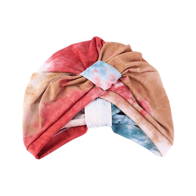 3 PCS TJM-469A Tie-Dye Turban Hats Toe Cap Cotton Knotted Night Cap Nursing Cap, Size: One Size