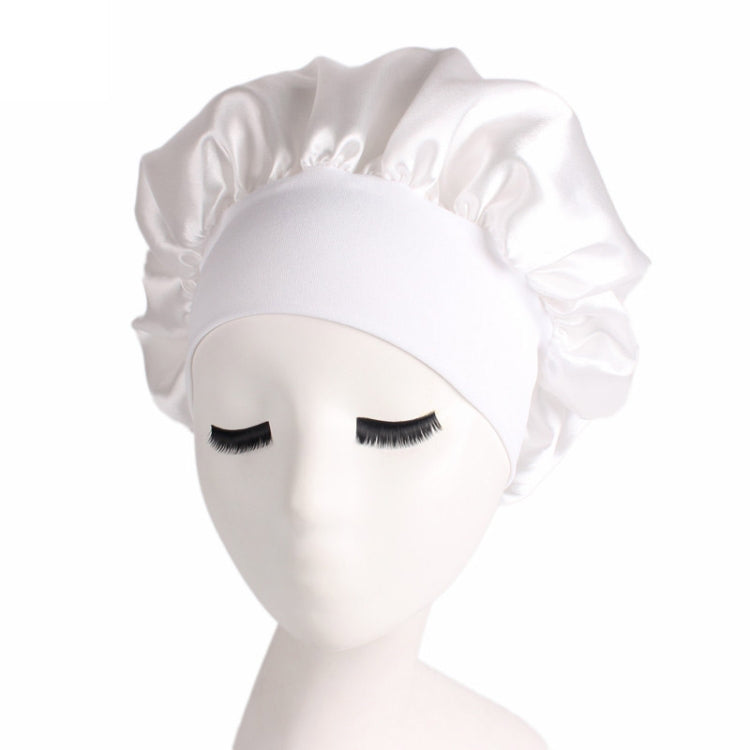 2 PCS TJM-301 Night Cap With Wide Brim And Elasticity Headband Ladies Chemotherapy Cap Hair Care Hat, Size: M 56-58cm