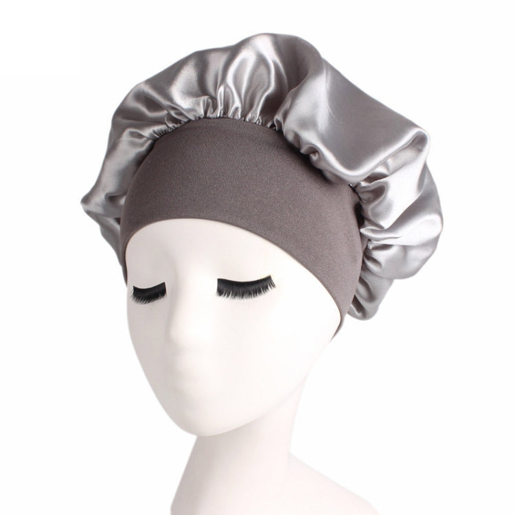 2 PCS TJM-301 Night Cap With Wide Brim And Elasticity Headband Ladies Chemotherapy Cap Hair Care Hat, Size: M 56-58cm
