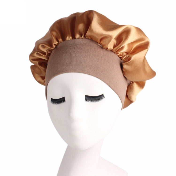 2 PCS TJM-301 Night Cap With Wide Brim And Elasticity Headband Ladies Chemotherapy Cap Hair Care Hat, Size: M 56-58cm