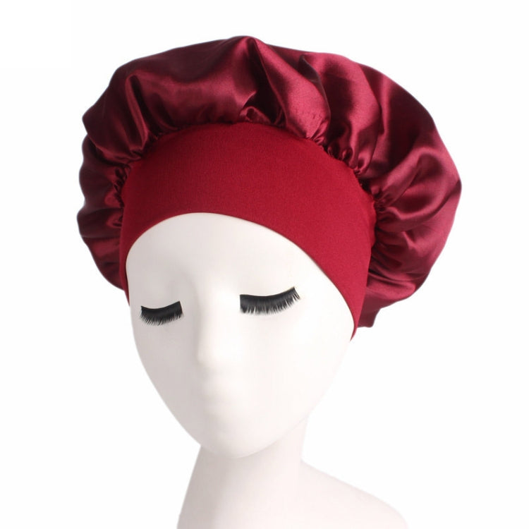 2 PCS TJM-301 Night Cap With Wide Brim And Elasticity Headband Ladies Chemotherapy Cap Hair Care Hat, Size: M 56-58cm