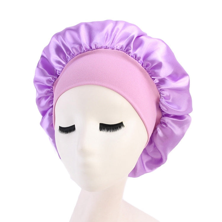 2 PCS TJM-301 Night Cap With Wide Brim And Elasticity Headband Ladies Chemotherapy Cap Hair Care Hat, Size: M 56-58cm